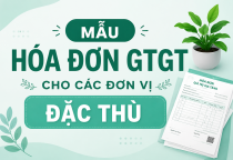 Mẫu hóa đơn GTGT cho các đơn vị đặc thù 