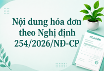 Nội dung hóa đơn theo Nghị định 254/2026/NĐ-CP