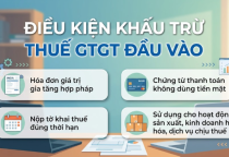 Điều kiện khấu trừ thuế GTGT đầu vào