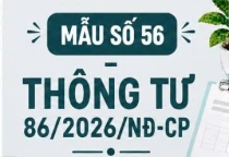 Mẫu số 56 - Công văn đề nghị xác nhận hoàn thành nghĩa vụ nộp thuế theo Thông tư 86/2026/TT-BTC