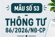 Mẫu số 53 - Biên bản công bố Quyết định kiểm tra thuế theo Thông tư 86/2026/TT-BTC