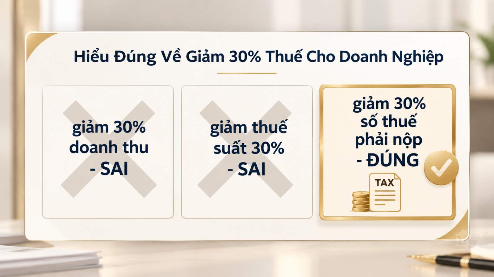 hiểu đúng về giảm 30% cho doanh nghiệp